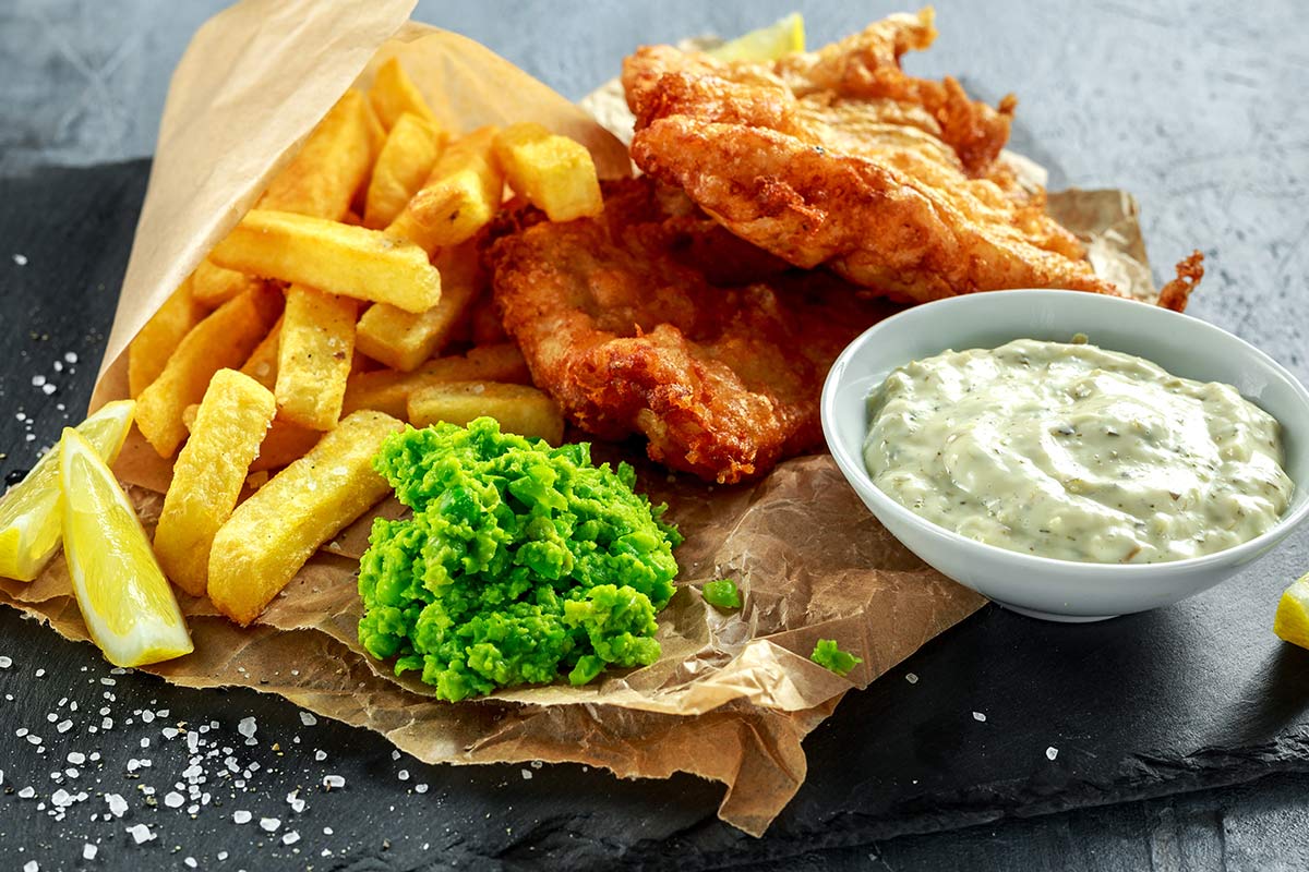 Pub Food in Telford includes British classics like Fish and Chips